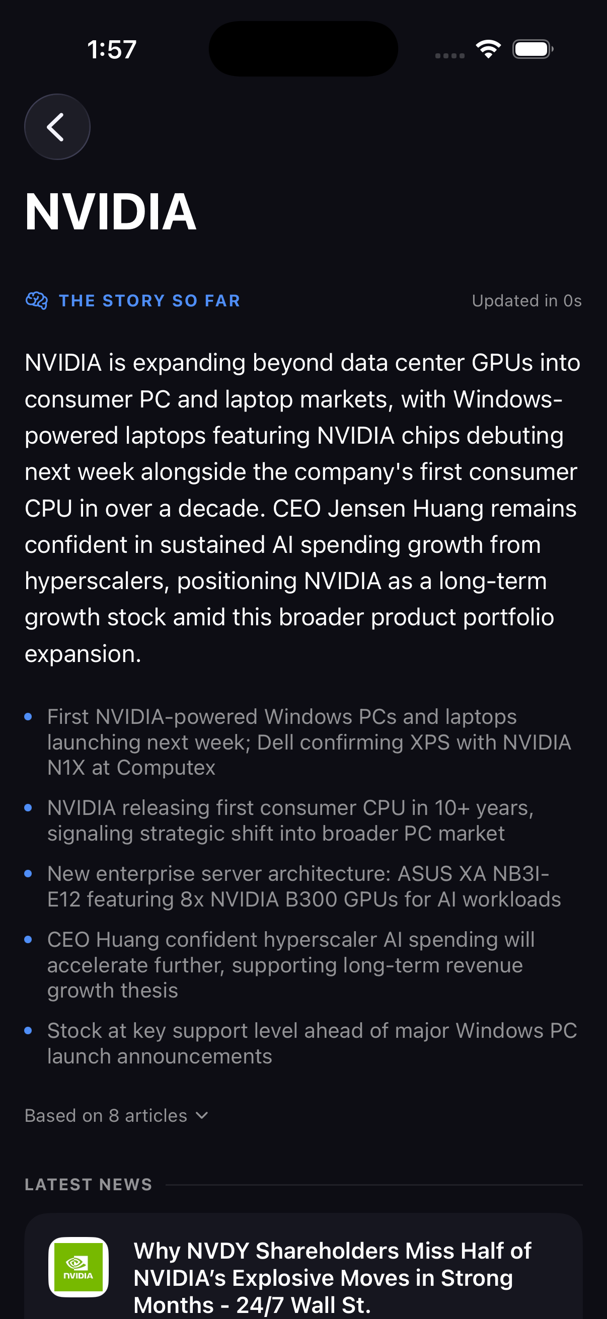 Account news